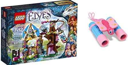 LEGO Elves Elvendale School of Dragons 230 Pcs &amp; free Gifts Sunny Patch Bixie Butterfly Binoculars (Colors may vary) Toys