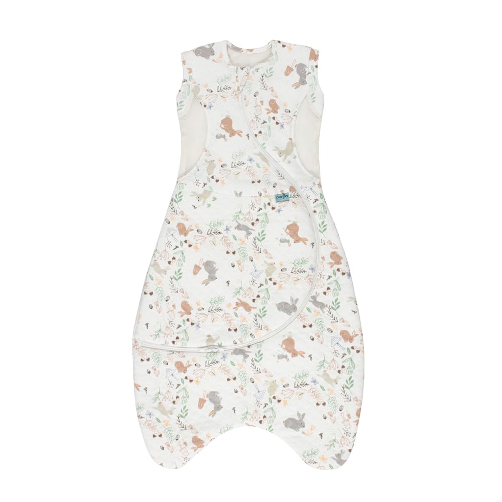 PurFlo Cuddle to Sleep Bag 2.5 TOG | Baby Sleep Sack 3-12 Months | Breathable, Lightweight, and Safe Sleeping Bag for Babies | Toddler Wearable Blanket | Story | Nutmeg