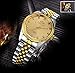 MASTOP Swiss Brand Two Tone Watch Men Women Gold Silver Stainless Steel Waterproof Couple Watches (Gold)