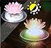 pearlstar Solar Pond Lights Waterproof LED RGB Solar Floating Lights Swimming Pool Pond Floating Night Light for Swimming Pool Spa Patio Wedding Party Christmas Decorations(4Pcs Lotus)
