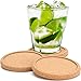 CORK COASTERS FOR DRINKS, Absorbent Cup Mat With Round Ring Protect Wood Furniture, Premium 8 Pack for Men & Women, Large Rustic Design Stop Spill From Hot Coffee and Cold Drinking Beverage, No Holder