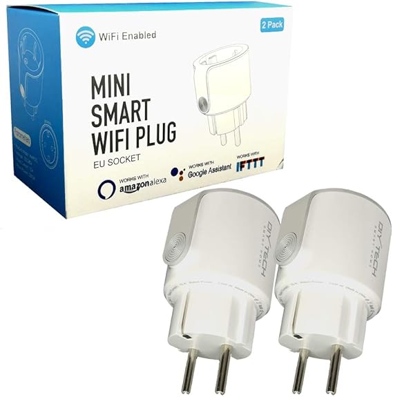 Enchufe Inteligente Wifi DIYtech Inalmbrico con Monitorizacin de Energa Compatible con Alexa y Google Home App gratuita y facil de configurar Pack 2 unidad