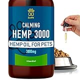Hemp Oil for Dogs and Cats (3000mg | 120 servings) #1 Calming Treats for Dogs - Immediate Dog Anxiety Relief for Dogs & Cats - Joint Supplement for Dogs - Natural Hemp Oil Dog Calming Aid w/ Omega 3