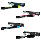 Lexmark X950X2CG, X950X2KG, X950X2MG, X950X2YG High Yield Toner Cartridge Set - Lexmark X954
