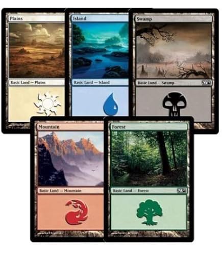 MTG Magic The Gathering 20 Assorted Foil Land - 4 Forest, Island