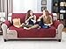 ELAINE KAREN Premium Reversible Sofa Couch Slipcover Furniture Protector, Quilted, Anti-Slip 2 Inch Strap, Machine Washable, Slip Cover Throw for Pets, Dogs, Cats, Kids,- Burgundy