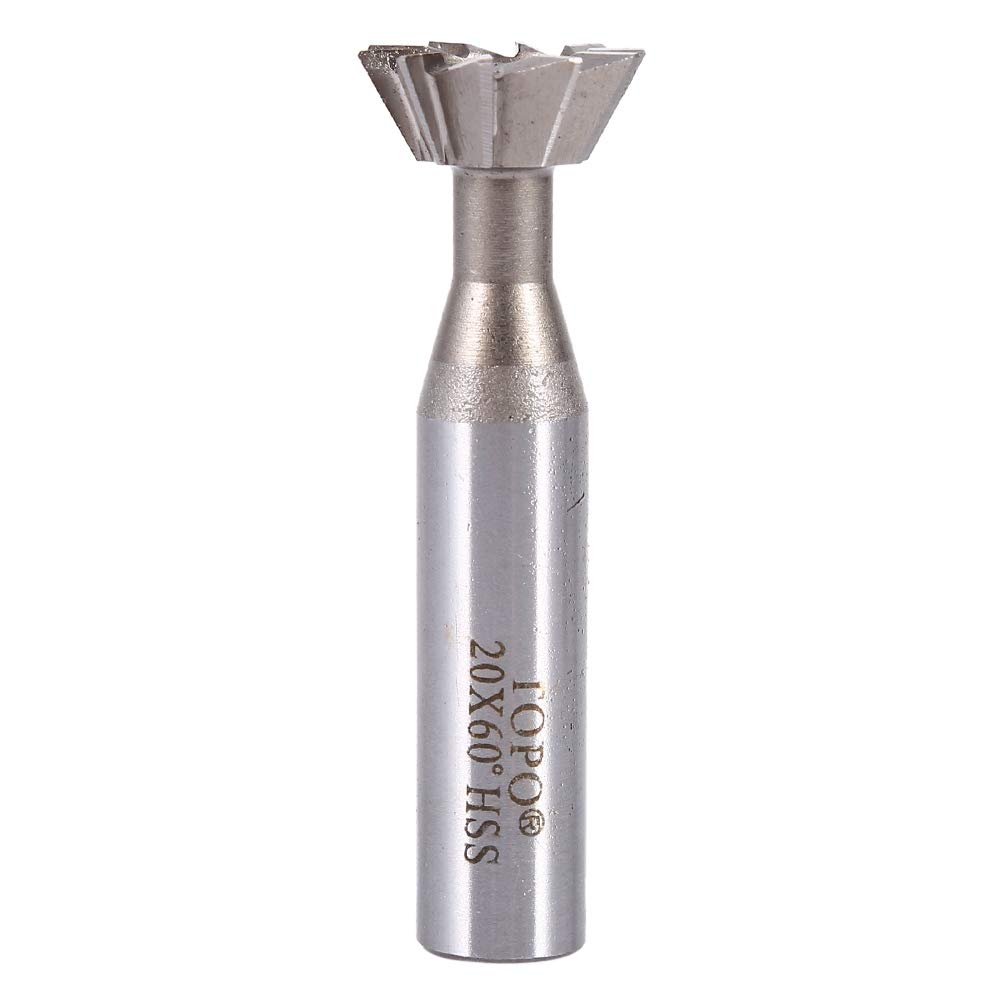 TICFOX 45 60 Degree Dovetail 10-25mm 45°60°Degree HSS Straight Shank Dovetail Slot Cutter End Mill CNC Bit Milling Cutter Dovetail Milling Cutter