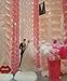 Life Glow Hanging Garland Four-Leaf Tissue Paper Flower Garland Reusable Party Streamers for Party Wedding Decorations, 11.81 Feet/3.6M Each, Pack of 6-Pink
