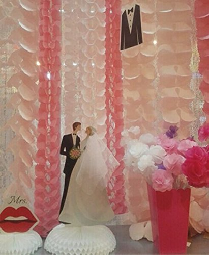 Life-Glow-Hanging-Garland-Four-Leaf-Tissue-Paper-Flower-Garland-Reusable-Party-Streamers-for-Party-Wedding-Decorations-1181-Feet36M-Each-Pack-of-6-Pink