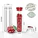 27oz + Sport Water Bottle with Fruit Infuser - Made with Commercial Grade Tritan(Many Color Option) (Red)