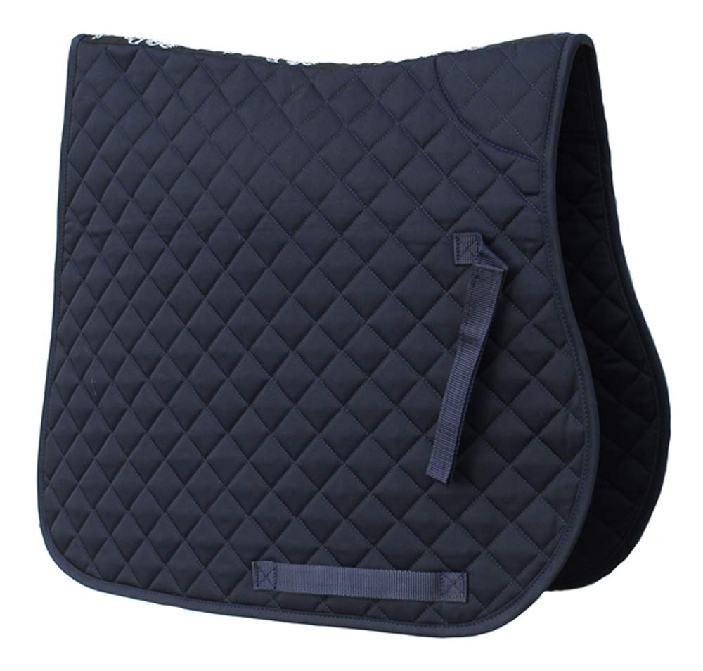 Rhinegold Cotton Quilted Saddle Cloth - Full - Navy