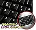 4Keyboard Spanish (Latin American) Non-Transparent Keyboard Sticker for Laptop, Desktop with White Lettering and Black Background