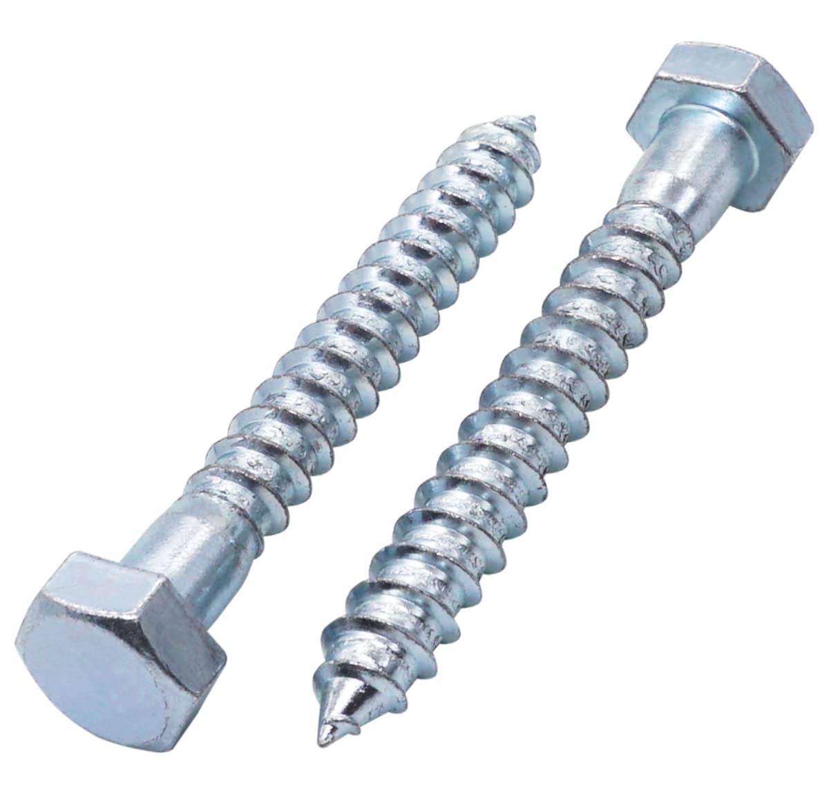 SKIR'CO (10 pcs) DIN 571 Zinc Plated Steel Hexagon Head Wood Screws M12 x 90 mm, Coach Screws, Hex Screw, Lag Bolts