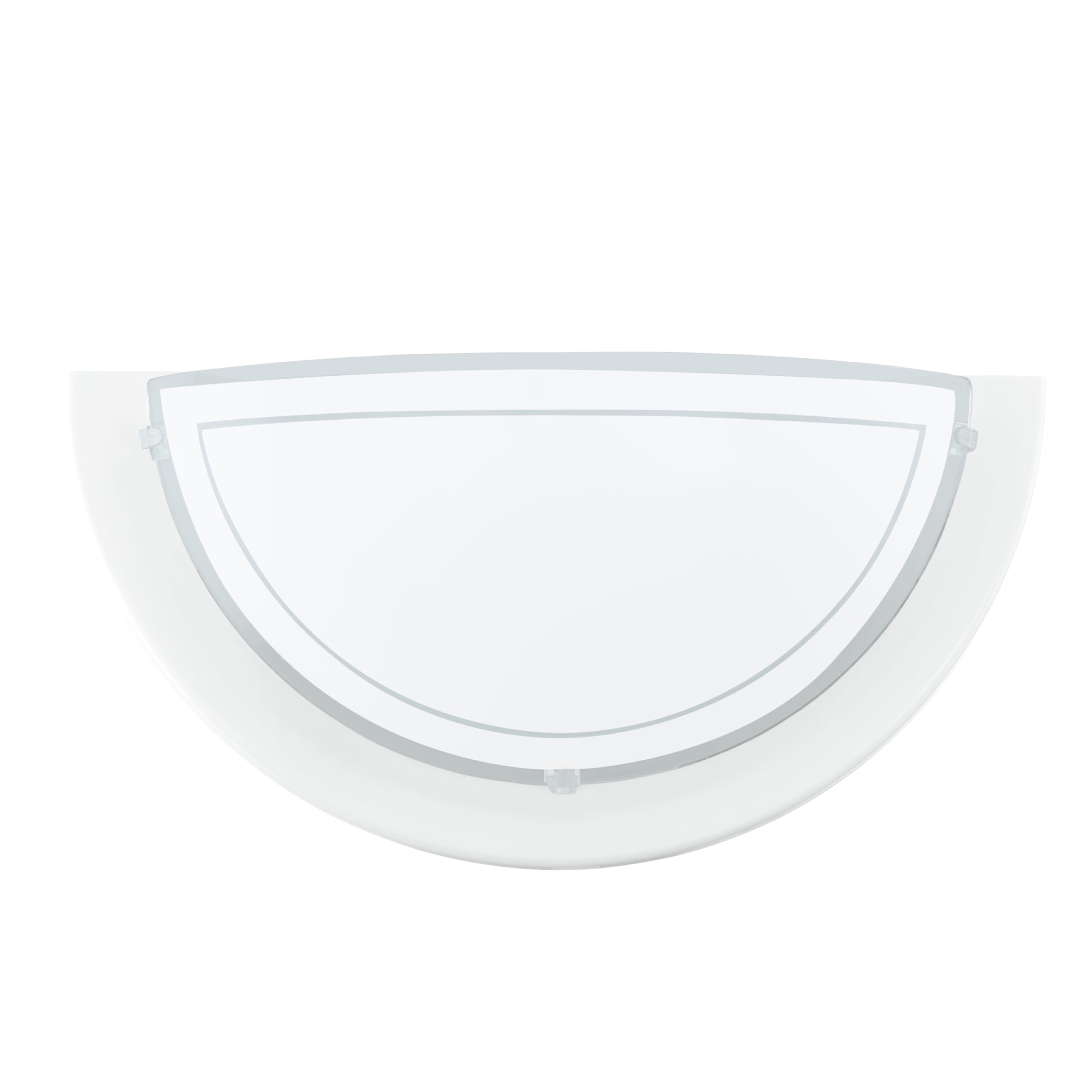 Eglo Wall Light Fixture Planet 1, Living Room and Hall Lighting, White Steel and Clear Glass wall lamp, E27 Socket