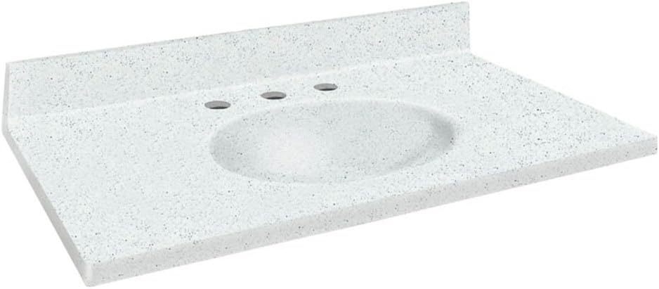 Matrix Dusk Samson Itb3122 63 8c Solid Surface 31x22 Chelsea Vanity Top With Integral Bowl And 8 Inch Offset Eased Edge Tools Home Improvement Vanity Sink Tops
