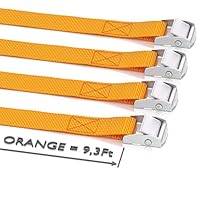 WowThings! Tie Down Straps Orange 4 pcs/Set