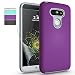 LG G5 Phone Case with HD Screen Protector,NiuBox Slim Fit Dual Layer Armor [PC + TPU Hybrid] Anti-Slip Shock Absorption Protective Phone Case Cover for LG G5 (T-Mobile,Unlocked,Verizon) - Purple