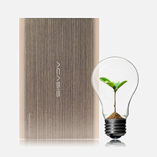 HDD 2.5" 120GB Portable External Hard Drive USB3.0 Hard Disk Storage Devices Desktop Laptop (Gold)