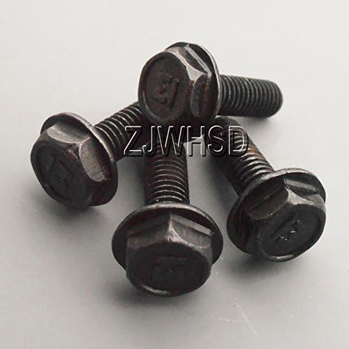4pcs Saw Blade Bolt M6 x 18mm Left Hand Thread Hex Head Flange Alloy Steel Screw [Gold Sister]