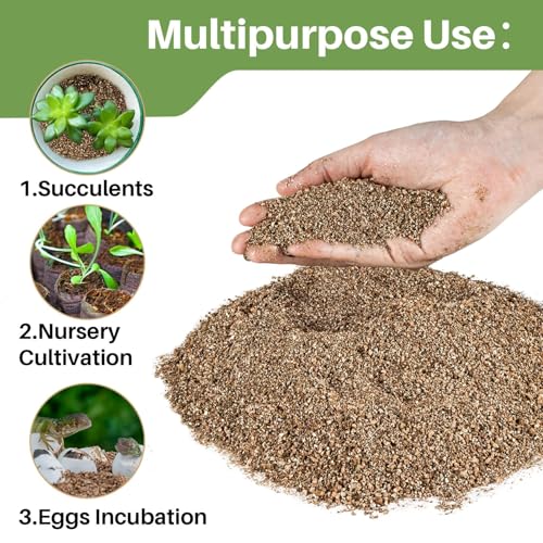 Organic Vermiculite 14.6 oz - Fine 1-3mm Granules for Gardening, Professional Soil Amendment, Ideal for Potted Plants and Horticulture, Bulk Pack (14.6Oz)