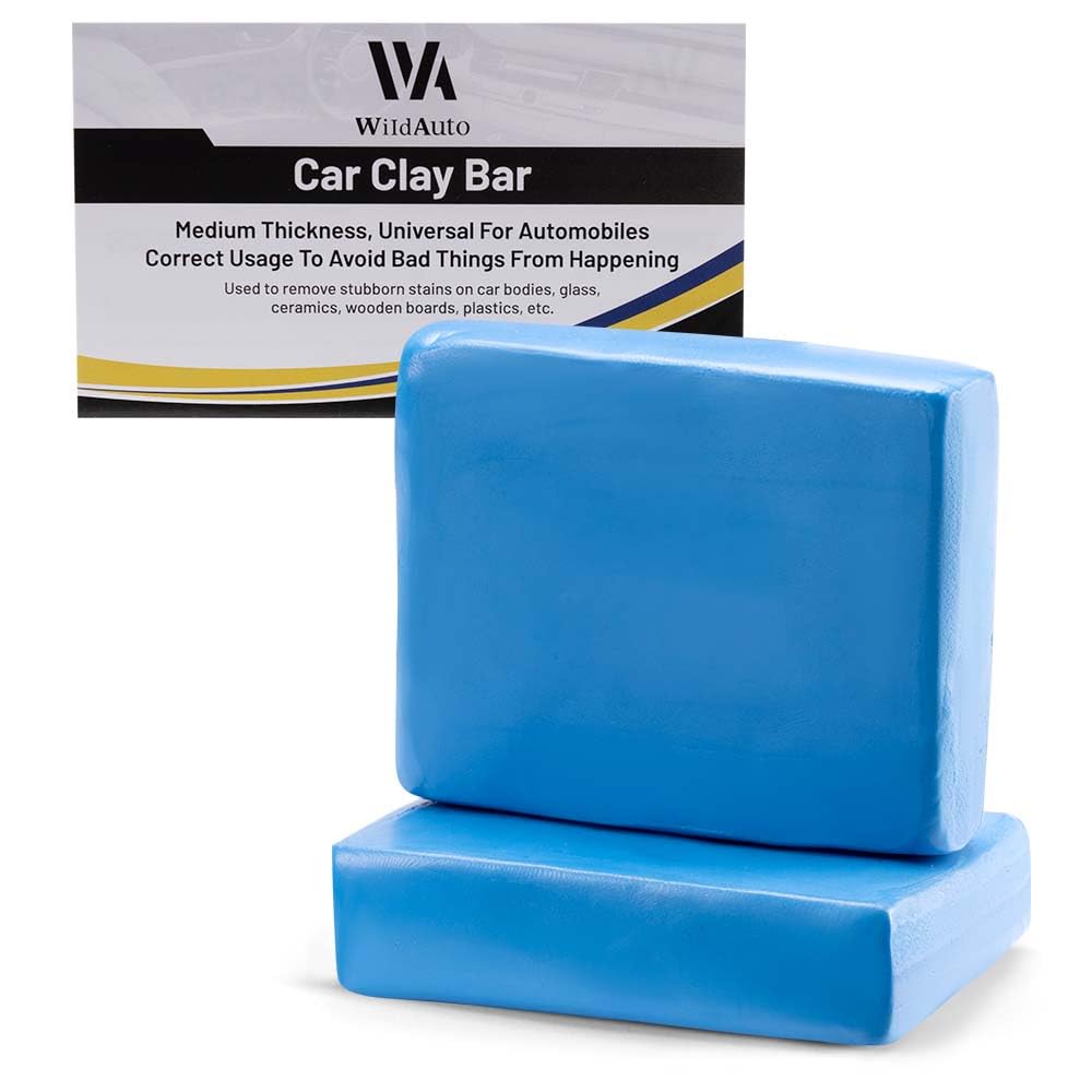 WildAuto 2Pcs Clay Bar Car Detailing Clay, 2 x100g Auto Magic Clay Bar with Cleaning and Adsorption Capacity for Car, Glass