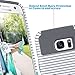 ULAK S7 Case, Galaxy S7 Case, Hybrid Case for Samsung Galaxy S7 2016 Release 2-Piece Dual Layer Style Hard Cover (Minimal Mint Stripes+Grey) Will not Fit S7 Edge