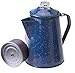 GSI Outdoors Enamelware Percolator Coffee Pot, 8-Cup, Blue