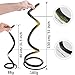 HDHF 8 Pieces Large Rubber Snakes 52 Inches and 31 Inches Realistic Fake Snakes Black Mamba Snake Toys for Garden Props to Keep Birds Away, Pranks, Swimming Pool Decorations Halloween Scary Toys