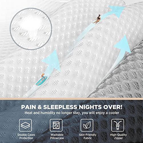 Osteo Adjustable Memory Foam Pillow with 6 Available Height, No Smell