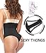 SEXYWG Women High-Waist Thong Shapewear Body Tummy Control Cincher Boyshorts,Black,Medium/Large