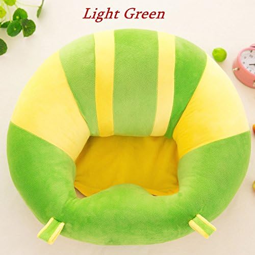 SANA Soft Plush Chair seat for Baby Safety Sitting Soft Plush Chair for Kids Birthday (Green & Yellow)