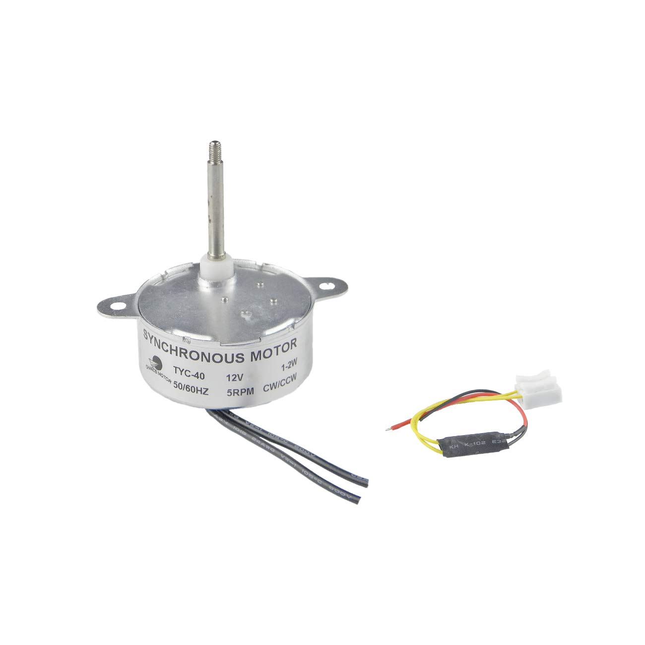 CHANCS TYC-40 Small Synchronous Motor DC 12V 5RPM Shaft 35mm CW/CCW Electric Motor for Decorative Colored Lights