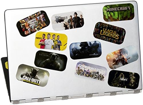 Gaming Life, stickers sheet with bold colorful iconic laptop stickers, for all your gear