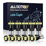 AUXITO 194 LED Light Bulb 6000K White 168 2825 W5W T10 Wedge 24-SMD 3014 Chipsets LED Replacement Bulbs Error Free for Car Dome Map Door Courtesy License Plate Lights, Pack of 10