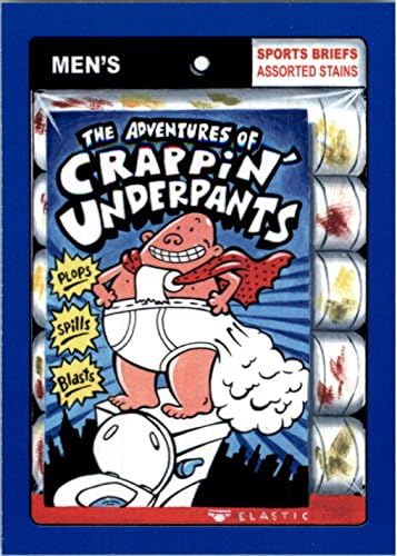 2017 Wacky Packages 50th Anniversary Crazy Pop Culture Blue Card #2 Crappin Underpants Sticker