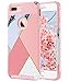 ULAK iPhone 7 Plus Case, Slim Flexible TPU Rugged Rubber Anti Scratch Hard Cover Thin Case with Design for Apple iPhone 7 Plus 5.5 inch, Pink Geometric Marble