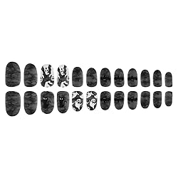 24 Pcs Halloween Press on Nails Short Almond