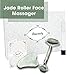 Jade Roller Face Massager Anti Aging Facial Therapy 100% Natural Jade Roller For Face Gua Sha Stone Double Neck Slimming Massager Rejuvenating Gift Boxed + Extra Gift Included