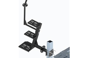 DITKOK Adjustable Boat Trailer Steps, Trailer Tongue Steps with Anti-Slip Steps, Universal Boat Steps for Bass Boat Trailer P
