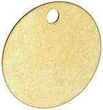 Brady Blank Valve Tags - Round Brass Tags, 1-1/2" Diameter, B-907 (Pack Of 25) - 23210