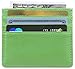 DEEZOMO Genuine Leather RFID Blocking Card Case Wallet Slim Super Thin 6 Card Slots Compact Wallet - Green