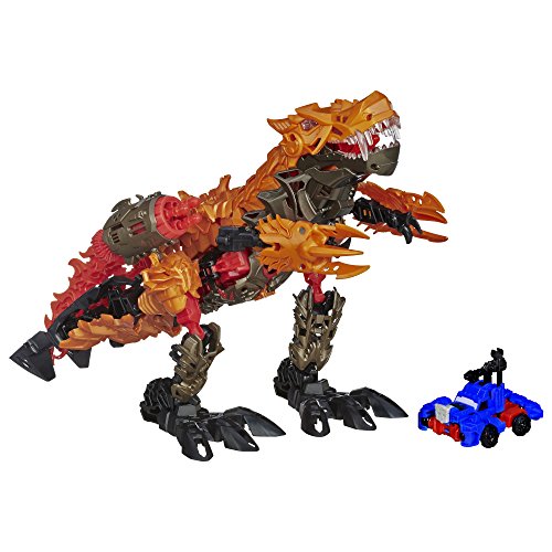 Transformers Age of Extinction Construct-Bots Dinofire Grimlock and Optimus Prime Set