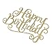 Elehere Happy Birthday Cake Topper Gold Glitter Banner - 2018/8/1 Updated Version - for 3th 4th 16th 30th 40th 50th 60th 70th 80th 90th Birthday