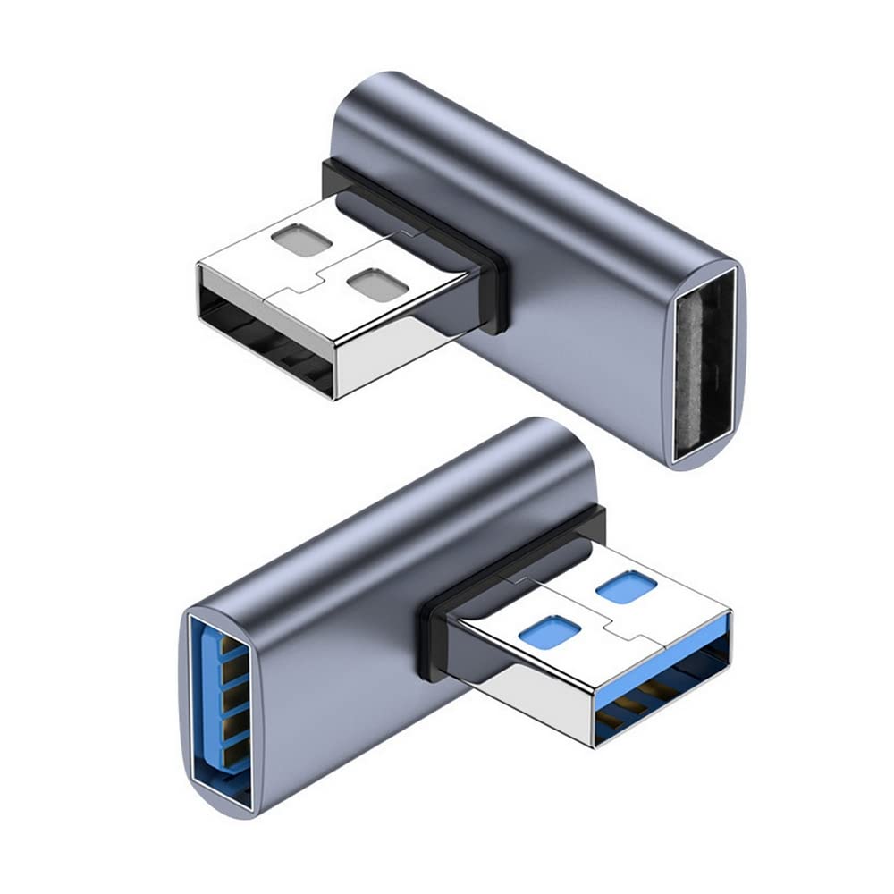 chenyang CY 2pcs USB 3.0 Male to Female Extension Adapter 10Gbps Left Right Direction Angled 90 Degree Low Profile