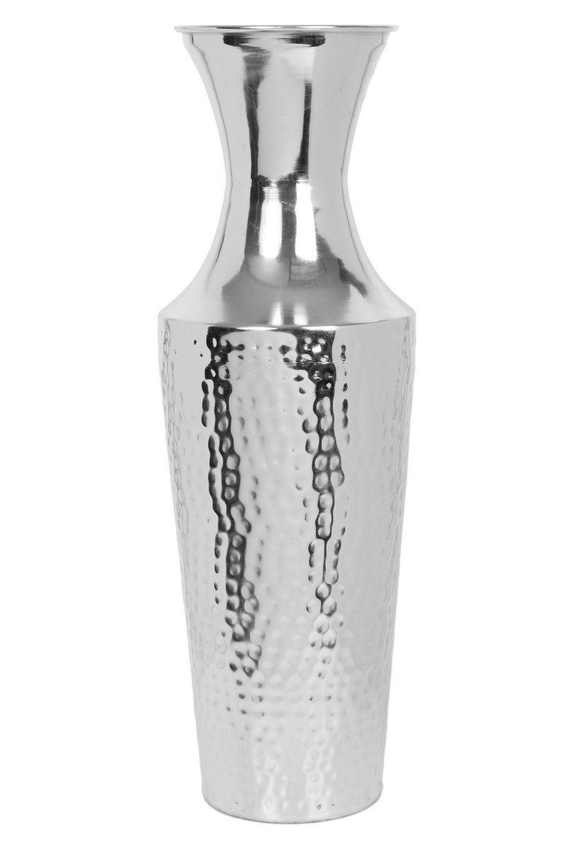 Hosley 18" High Silver Color Metal Floor Vase. Ideal for Dried Flowers, Gift for Wedding, Home, Spa, Votive Candle Gardens P9
