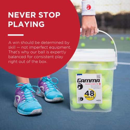 GAMMA Sports Pressureless TennisBalls Bucket, Bulk Tennis Balls