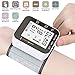 Automatic Wrist Blood Pressure Monitor Voice Broadcast High Blood Pressure Monitors Portable LCD Screen Irregular Heartbeat Monitor with Adjustable Cuff and Storage Case Powered by Battery - Black