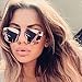 SojoS Modern Women's Men's Ultra Light Metal Frame Mirror Flat Lens Sunglasses SJ1008 With Pink Frame/Pink Mirrored Lens