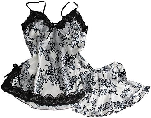 Women's Sexy Floral Lace Lingerie Nightwear Dress Pants Pajamas Sleepwear Set