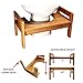 KAGURA BAMBOO Bamboo Bathroom Toilet Stool Adjustable Height | Squat Potty position help Relieve Constipation | Eco Friendly Organic Natural Materials with Water and mold resistant.